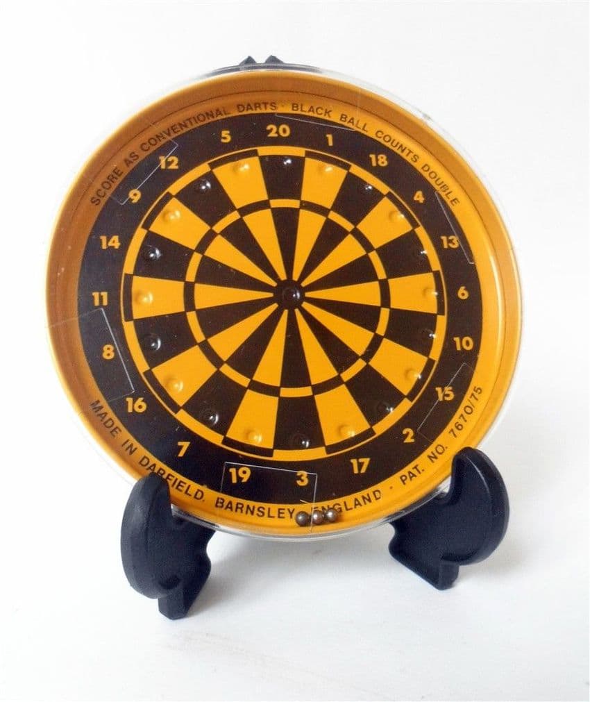 Vintage Provisional Patent Tin Darts Ball Bearing Handheld Game Darfield Barnsley England Travel