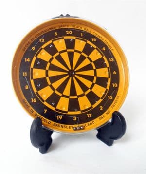 Vintage Provisional Patent Tin Darts Ball Bearing Handheld Game Darfield Barnsley England Travel