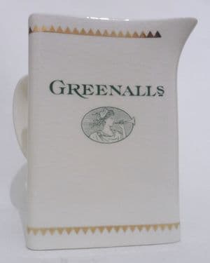Vintage Pub Bar Greenall's Advertising Triangular Water Jug Crown Winsor England Circa 1980s