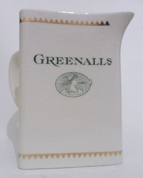 Vintage Pub Bar Greenall's Advertising Triangular Water Jug Crown Winsor England Circa 1980s