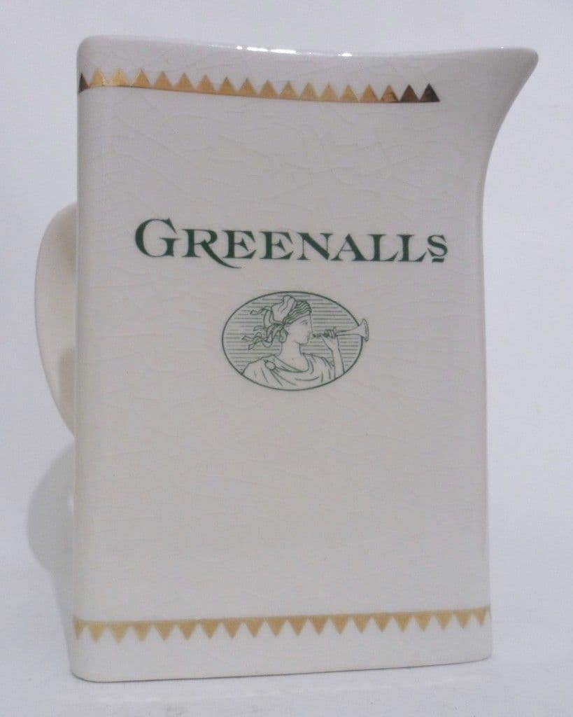 Vintage Pub Bar Greenall's Advertising Triangular Water Jug Crown Winsor England Circa 1980s