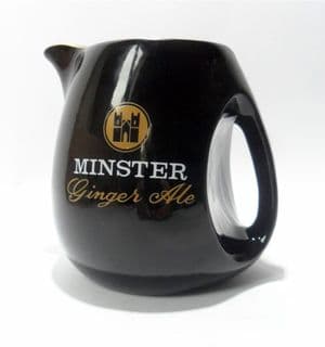 Vintage Pub Bar Minster Ginger Ale Advertising Pottery Water Jug Wade Regicor London England 1960s