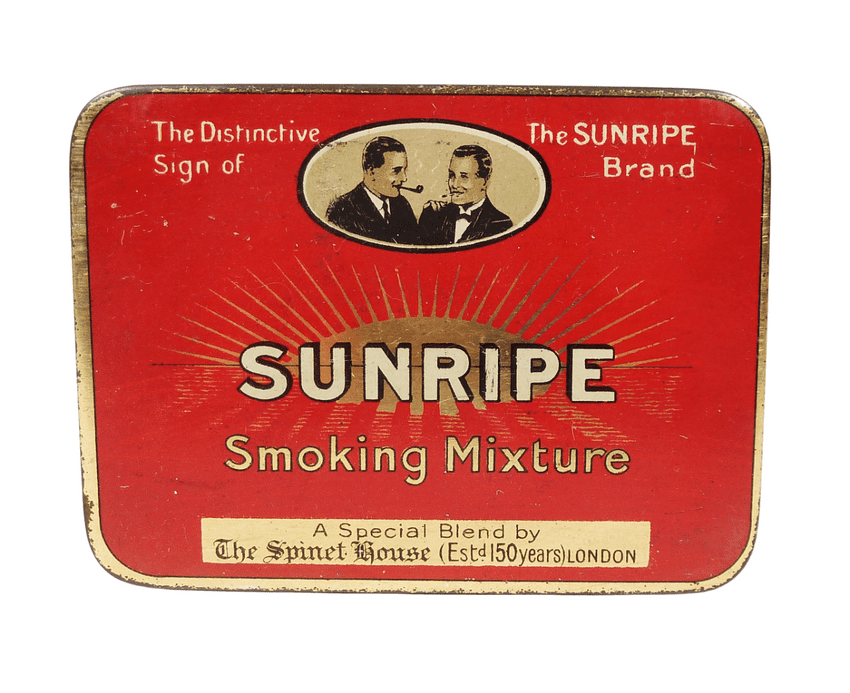 Vintage R & J Hill Ltd Spinet House London 'Sunripe' Smoking Mixture Tobacco Tin 1950s