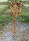 Vintage Rattan Wicker Carpet Rug Beater Cleaning Laundry Display Prop Household Cleaner