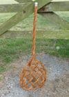 Vintage Rattan Wicker Carpet Rug Beater Cleaning Laundry Display Prop Household Cleaner