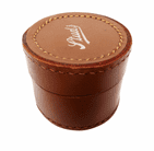 Vintage Real Hide Leather Round Stud Box 1950s Studs Links Clips Earrings Rings Jewellery Cufflinks