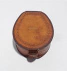 Vintage Real Pigskin Leather Horseshoe Stud Box Circa 1930s Cufflinks Links Earrings Rings Jewellery