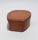 Vintage Real Pigskin Leather Horseshoe Stud Box Circa 1930s Cufflinks Links Earrings Rings Jewellery