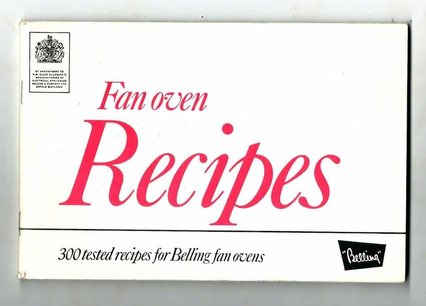 Vintage Recipe Cookery Book Belling Enfield Fan Oven Book 300 Tried & Tested Recipes Electric 1970s