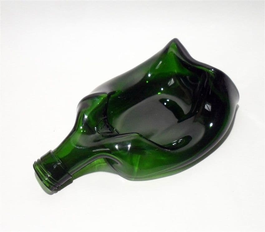 Vintage Reg Moon Art Sculpture 'Reclining Drunk' Squashed Squires Gin Bottle Ashtray 1960/70s