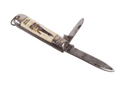 Vintage Rep of Ireland Blackpool Tower Folding Pocket Pen Knife Twin Blade Souvenir Pictorial