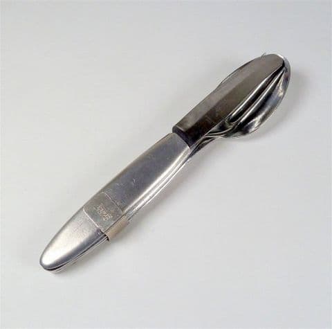 Vintage Richards of Sheffield Compactum Cutlery Set Knife Fork Blade Spoon Corkscrew Camping Travel