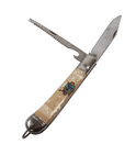 Vintage Richards Sheffield Fisherman's Anglers Folding Pocket Knife IOM Isle of Man Souvenir
