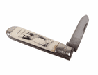 Vintage Richards Sheffield Folding Folder Pocket Knife Africa Souvenir Giraffe Lamppost Pictorial