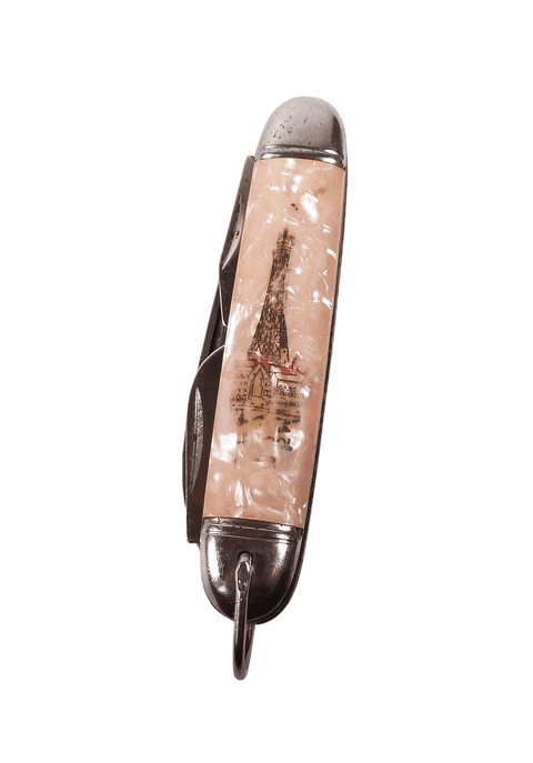 Vintage Richards Sheffield Folding Folder Pocket Knife Blackpool Tower Can Bottle Opener Screwdriver