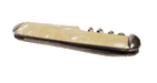 Vintage Richards Sheffield Folding Folder Pocket Knife Corkscrew Bottle Opener Pearl White  1940/50s