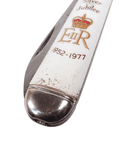 Vintage Richards Sheffield Folding Folder Pocket Knife Queen Elizabeth II Silver Jubilee 77 Lamppost