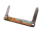Vintage Richards Sheffield Folding Pocket Pen Knife Twin Blade Present from Seaside Lampost Mark
