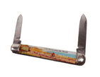 Vintage Richards Sheffield Folding Pocket Pen Knife Twin Blade Present from Seaside Lampost Mark