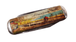 Vintage Richards Sheffield Folding Pocket Pen Knife Twin Blade Present from Seaside