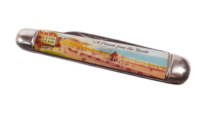 Vintage Richards Sheffield Folding Pocket Pen Knife Twin Blade Present from Seaside Lampost Mark