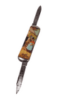 Vintage Richards Sheffield Folding Pocket Pen Knife Twin Blade Welsh Lady