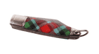 Vintage Richards Sheffield Mini Folding Pocket Knife Screwdriver Can Open Tartan Plaid Unusual Shape