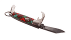 Vintage Richards Sheffield Mini Folding Pocket Knife Screwdriver Can Open Tartan Plaid Unusual Shape