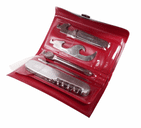 Vintage Richards Sheffield Mini-Kit Folding Folder Pocket Knife Corkscrew Tool Kit Case Advertising