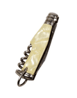 Vintage Richards Sheffield Mini Miniature Bottle Folding Folder Pocket Knife Corkscrew Pearl White