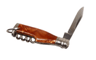 Vintage Richards Sheffield Mini Miniature Bottle Folding Folder Pocket Knife Corkscrew Orange