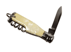 Vintage Richards Sheffield Mini Miniature Bottle Folding Folder Pocket Knife Corkscrew Pearl White