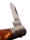 Vintage Richards Sheffield Mini Miniature Bottle Folding Folder Pocket Knife Corkscrew Orange