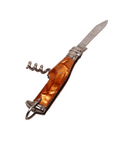 Vintage Richards Sheffield Mini Miniature Bottle Folding Folder Pocket Knife Corkscrew Orange