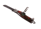 Vintage Richards Sheffield Mini Miniature Bottle Folding Folder Pocket Knife Corkscrew Tartan Plaid
