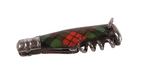 Vintage Richards Sheffield Mini Miniature Bottle Folding Folder Pocket Knife Corkscrew Tartan Plaid