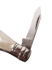 Vintage Richards Sheffield Mini Miniature Bottle Pocket Knife Corkscrew Pearl White c/w Key Chain