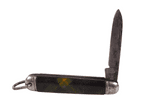 Vintage Richards Sheffield Mini Miniature Folding Folder Pocket Knife Green Tartan Plaid Tartanware