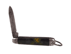 Vintage Richards Sheffield Mini Miniature Folding Folder Pocket Knife Green Tartan Plaid Tartanware