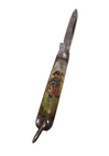 Vintage Richards Sheffield Mini Miniature Folding Folder Pocket Knife Scottish Piper Souvenir