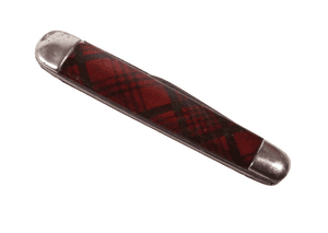 Vintage Richards Sheffield Twin Blade Folding Folder Pocket Knife Tartan Plaid Tartanware