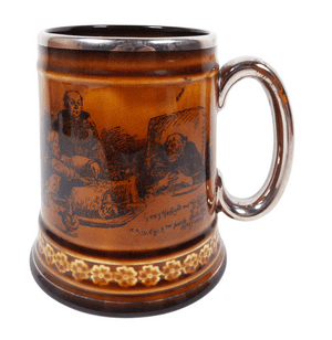 Vintage Ridgway Staffordshire Pottery Pint Tankard Mug 1950s Stoke Verification Marks Pub Bar Henry