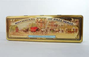 Vintage Rothmans of Pall Mall 'Park Lane at the Turn of the Century' Cigarette Tin 1970s Coach Horse