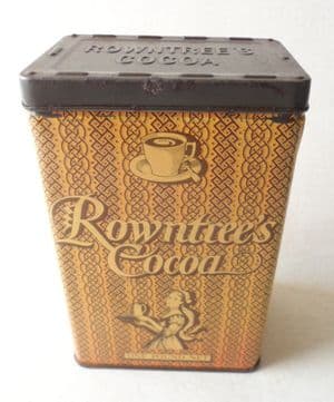 Vintage Rowntree & Co Ltd York England Elect Cocoa 1lb One Pound Tin Circa 1940s Rowntree's Rowntrees