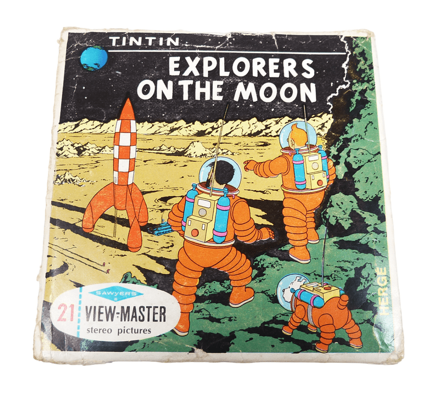 Vintage Sawyers 1965 3-D Viewmaster View Master Reel Set B543 TinTin Explorers on the Moon