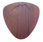 Vintage Scandi MCM Mid Century Modern Wood Teak Backed Triangular Shield Freeform Mirror 1960s