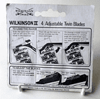 Vintage Sealed Free Extra Blade Pack Wilkinson Sword II Adjustable Twin Safety Razor Blades 1980s