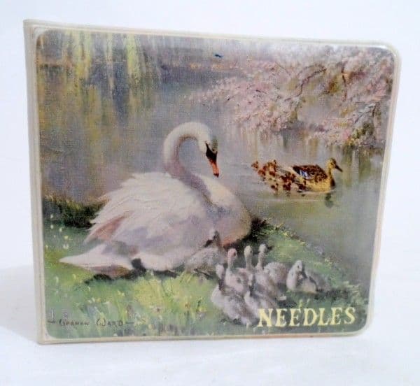 Vintage Sewing Golden Fleece Redditch Needle Book Case Needles Threader 1960s Swans Vernon Ward