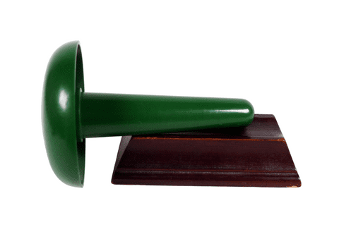 Vintage Sewing Jay Brand Trademark Dark Green Darner & Needle Holder Darning Mushroom 1950s