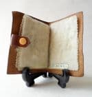 Vintage Sewing William Hall & Co Alcester Empty Leather Needle Book Case Needles Safety Pins 1930s Chapel on Hill Church